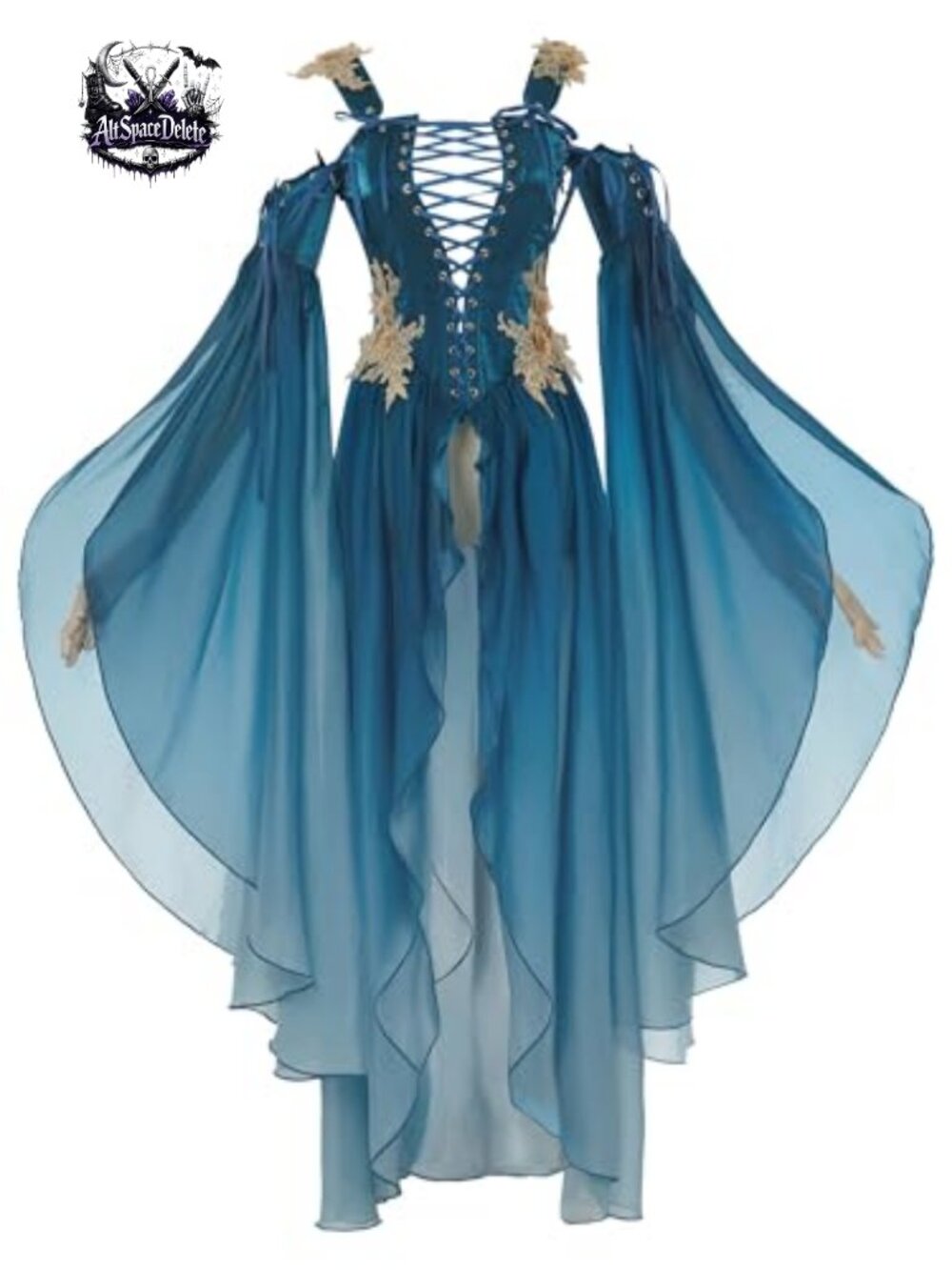 Medieval Renaissance Elf Costume Dress - Women's Halloween Cosplay Outer Garment